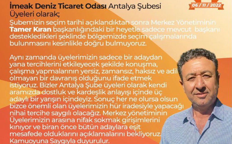 DTO Başkanı Tamer Kıran’a tepki