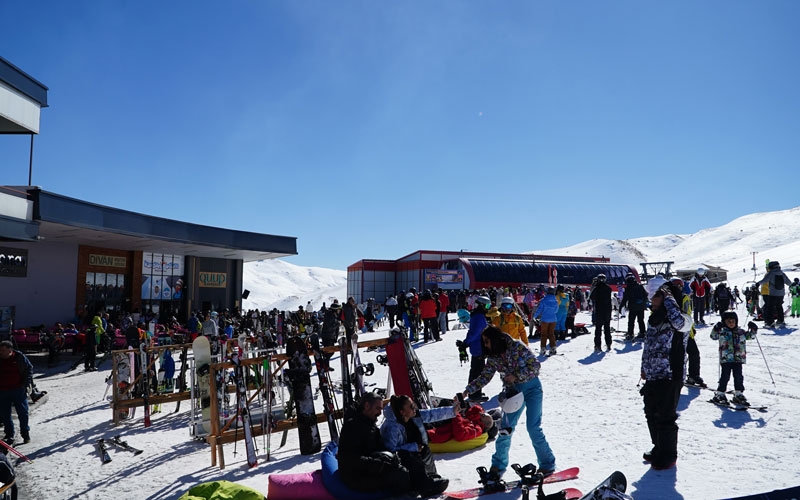 Erciyes Kayak Merkezi hafta sonu 125 bin turist ağırladı 