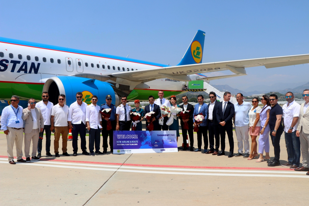 Özbekistan Havayolları’ndan Alanya Gazipaşa Havalimanı’na Tarihi Uçuş