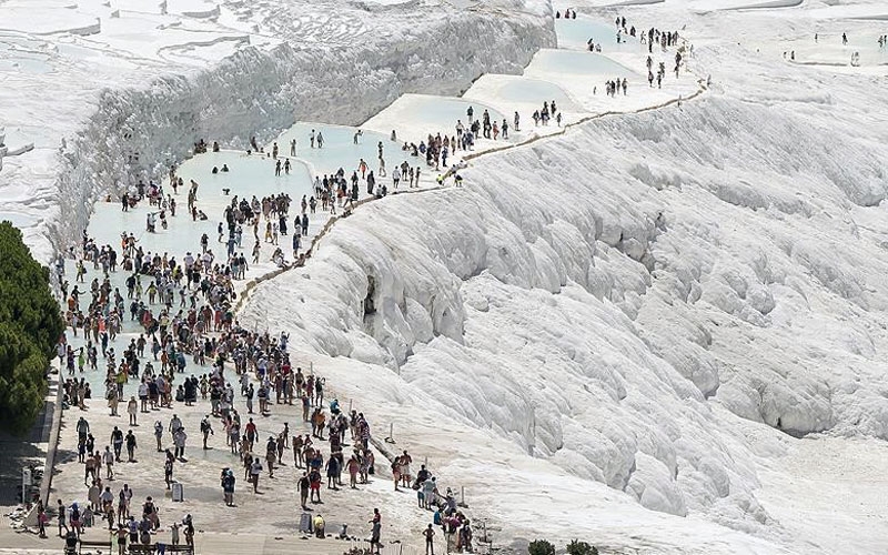 Pamukkale en çok ziyaret edilen 2. ören yeri oldu