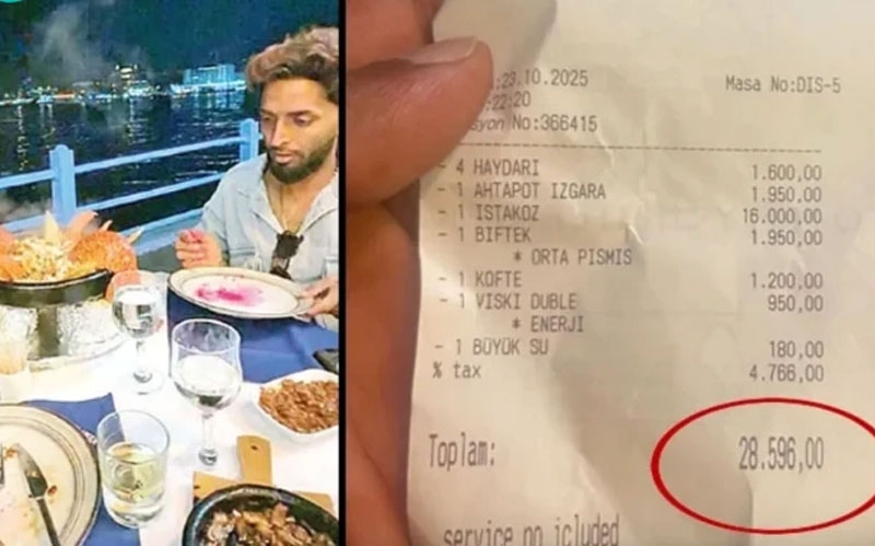 İstanbul'da turistlere 28 bin liralık yemek hesabı şaşkınlık yarattı