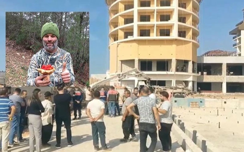 Alanya'da otel inşaatında yan yatan beton mikserin kolu işçiye çarptı: 1 ölü