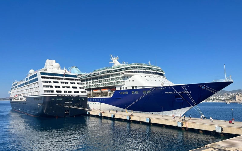 Bodrum'a 2025 yılında 116 kruvaziyer gemisiyde 138 bin 149 yolcu geldi