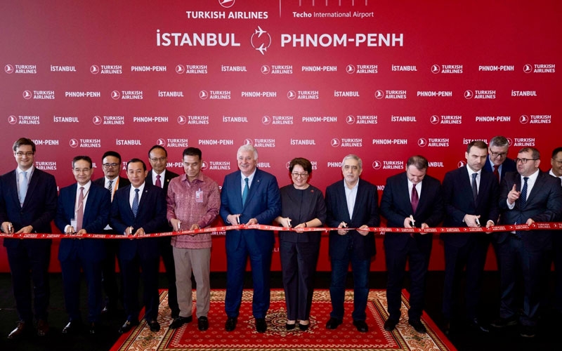Türk Hava Yolları, Kamboçya'nın Başkenti Punom Pen'e uçuşlara başladı