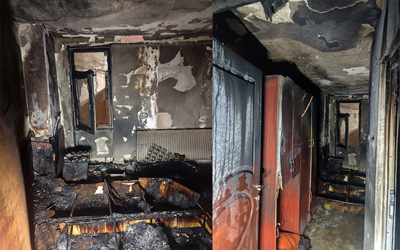 Otelde korkutan yangın: Dumandan etkilenen 10 kişi tahliye edildi