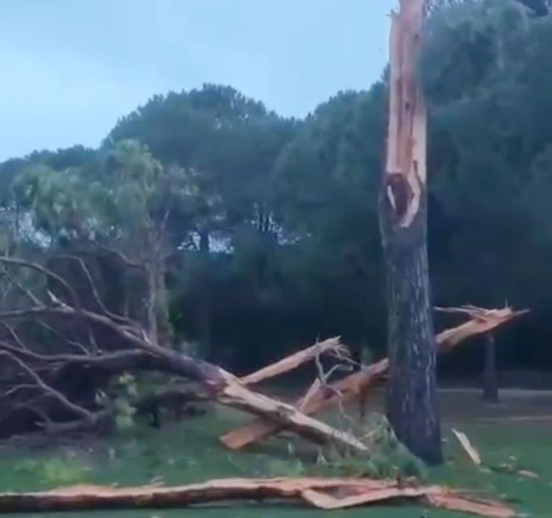 Golf sahasına yıldırım düştü