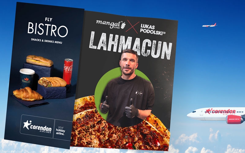 Corendon Airlines uçuşlarında Podolski ile Lahmacun dönemi