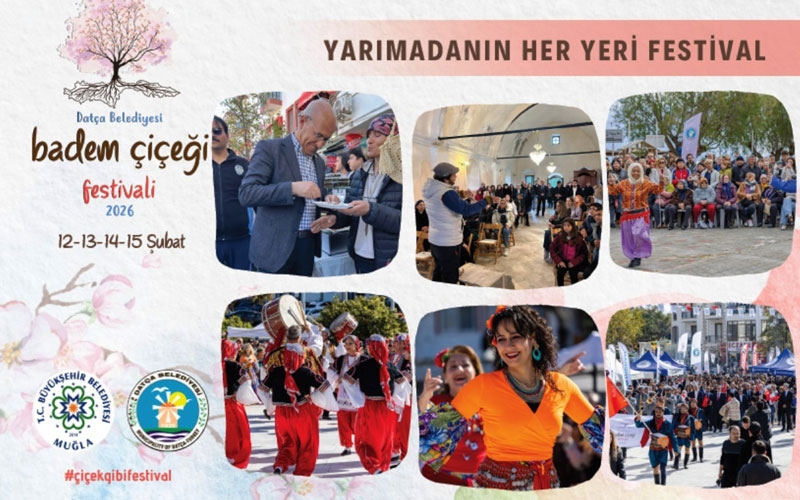 DATÇA’DA KIŞ TURİZMİ BADEM ÇİÇEĞİ FESTİVALİYLE DEVAM EDİYOR