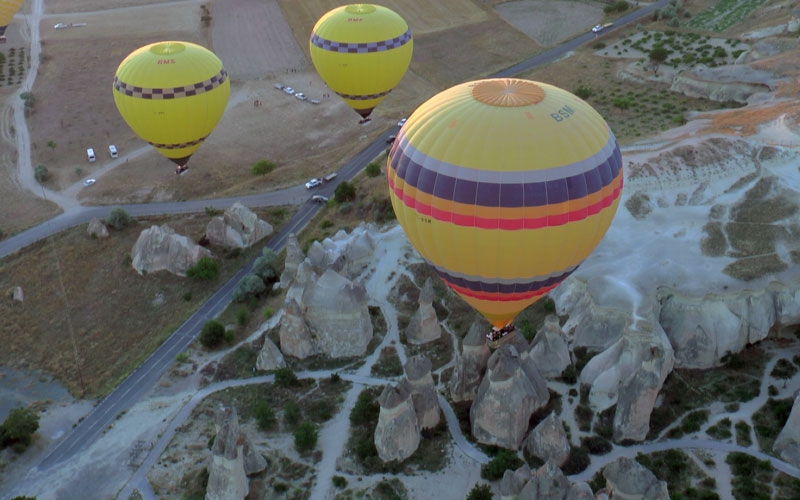 Kapadokya'da balon turizminden 750 bin turist yararlandı