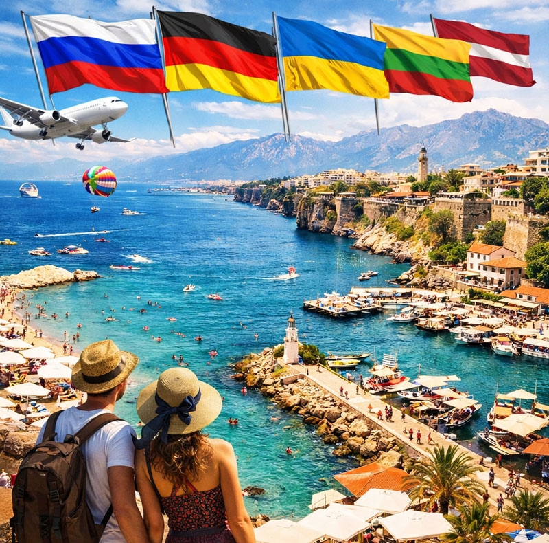 Antalya turizminde Rusya ve Almanya zirveyi bırakmadı