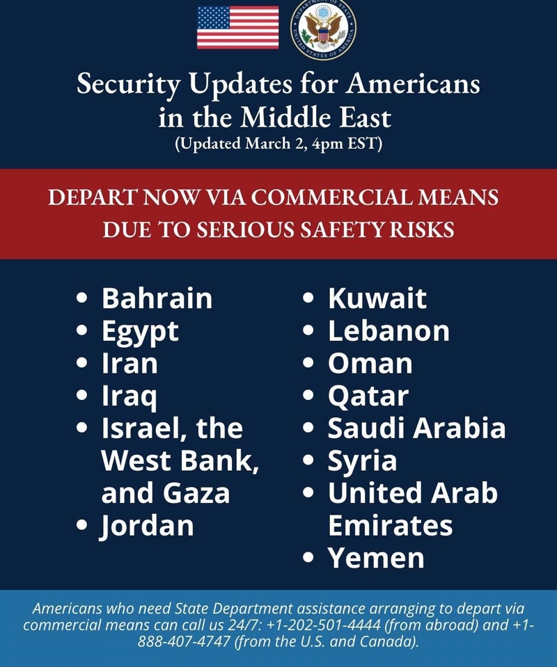 ABD’den 16 ülke ve bölgedeki vatandaşlarına ciddi güvenlik riski uyarısı: 