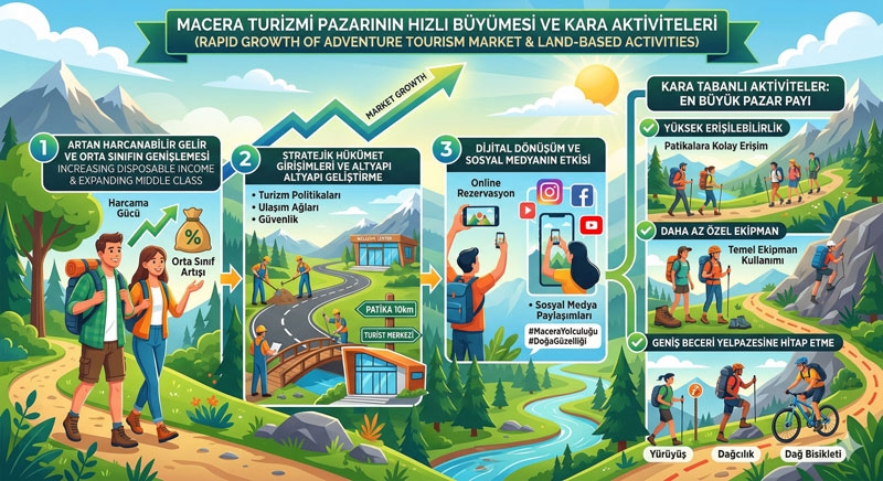 Macera turizmi pazarı 2034’te 1,9 milyar doları aşacak
