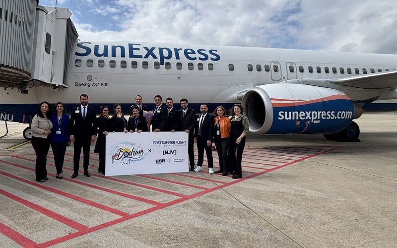 Milas-Bodrum Havalimanı sezonun ilk dış hat uçuşunu karşıladı