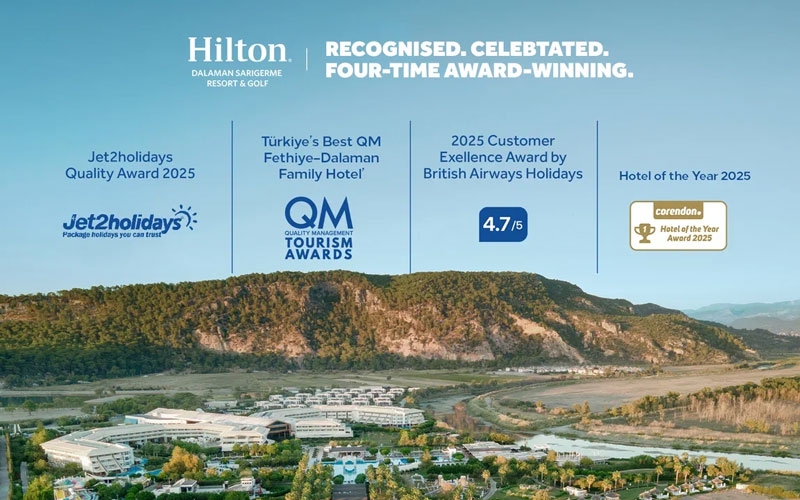 Hilton Dalaman Sarıgerme Resort & Golf’e Uluslararası Ödül Yağdı