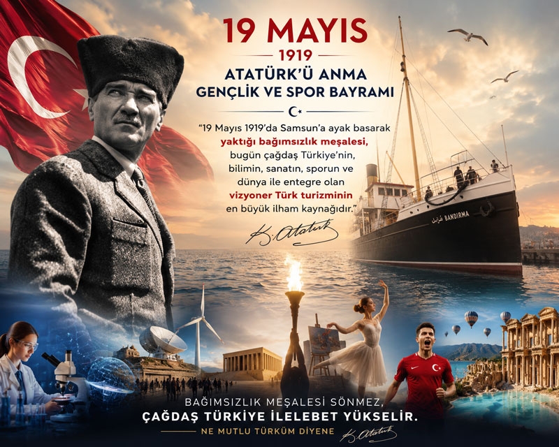 19 Mayıs Atatürk’ü Anma, Gençlik ve Spor Bayramı kutlu olsun