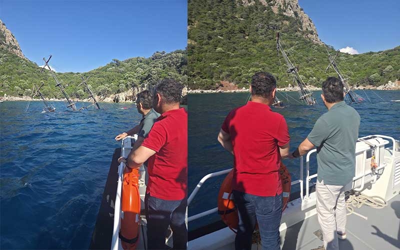 Marmaris'te gezi teknesi battı, 110 yolcu tahliye edildi