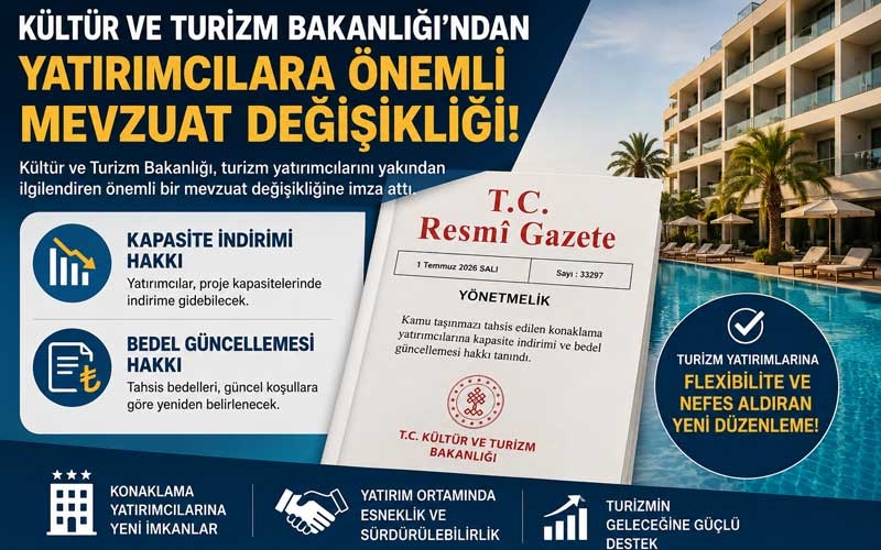 Yatak kapasitesini düşüren yatırımcıya kullanım bedeli indirimi sağlanacak