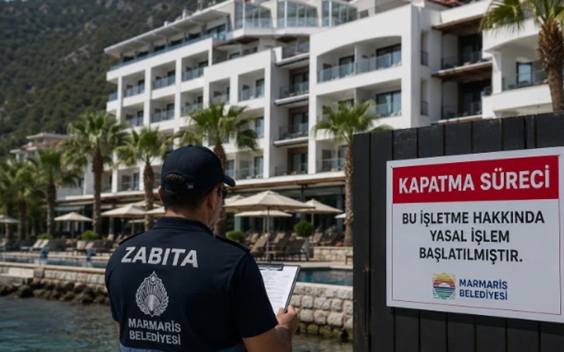 Marmaris'te 10 otel hakkında kapatma süreci başlatıldı
