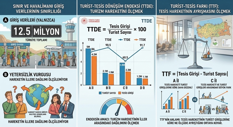 Turistin Türkiye'ye girdiği il neresi, kaldığı il neresi?