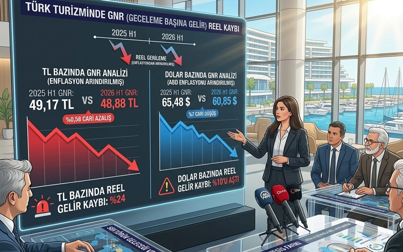 Otellerin geceleme başı gelirinde reel Kayıp %24’e ulaştı