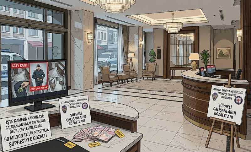 Otel çalışanlarından 50 milyon liralık vurgun