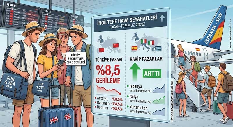 İngiliz turistin Türkiye’ye yönelik seyahatleri geriledi
