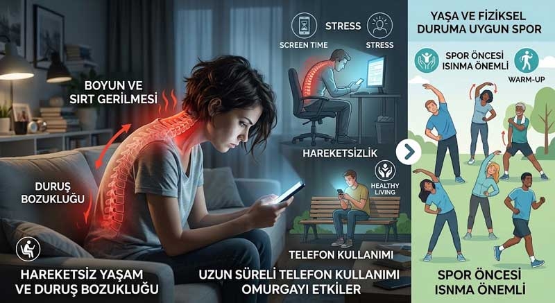 TELEFONA SÜREKLİ BAKMAK BOYUNA 20 KİLO YÜK BİNDİRİYOR