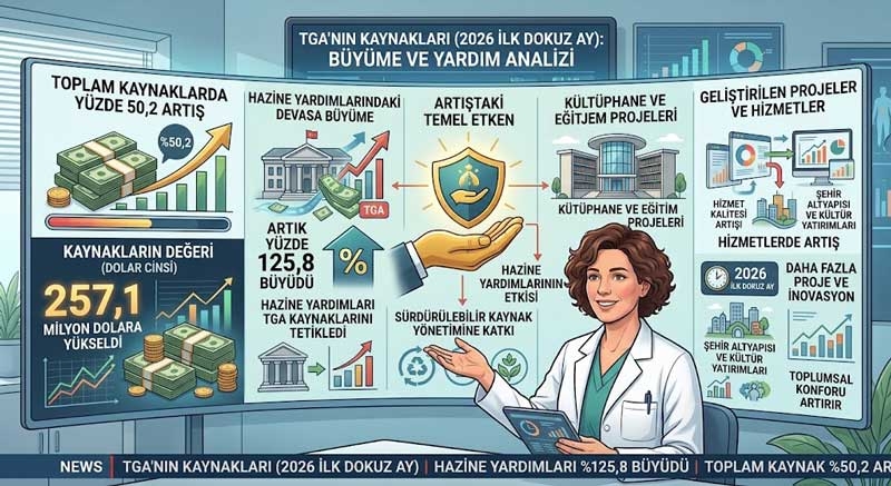 TGA’nın toplam kaynakları yüzde 50,2 artarak 257,1 milyon dolara yükseldi