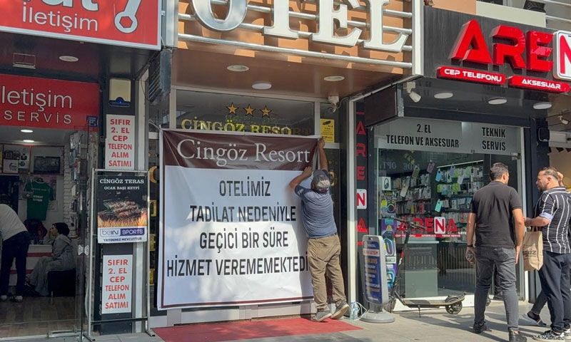 Esnaf Odası başkanının oteli mühürlendi