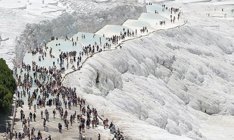 Pamukkale en çok ziyaret edilen 2. ören yeri oldu