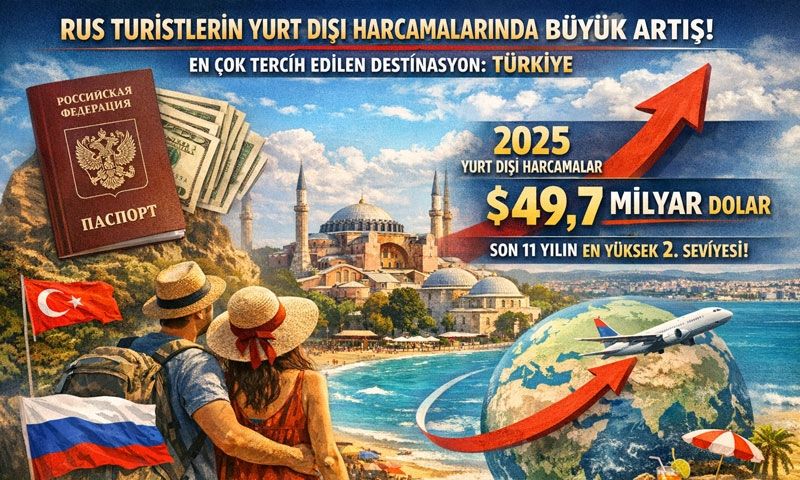 Rus turistlerin en çok tercih ettiği destinasyon Türkiye oldu