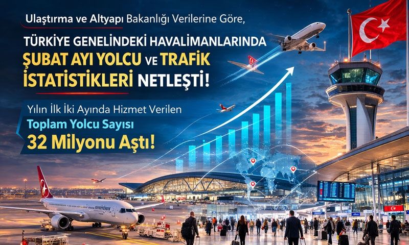 Türkiye Hava Sahasında Rekor Hareketlilik: İki Ayda 32 Milyon Yolcu