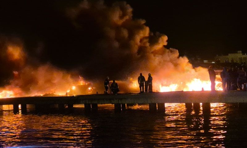 Orta Doğulu zenginlerin yatları yandı