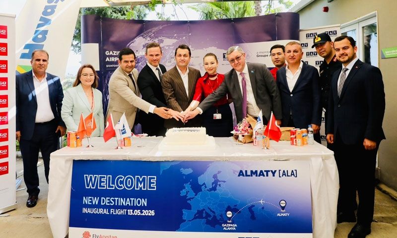 Gazipaşa-Alanya’dan Almatı ve Astana’ya direkt uçuşlar başladı