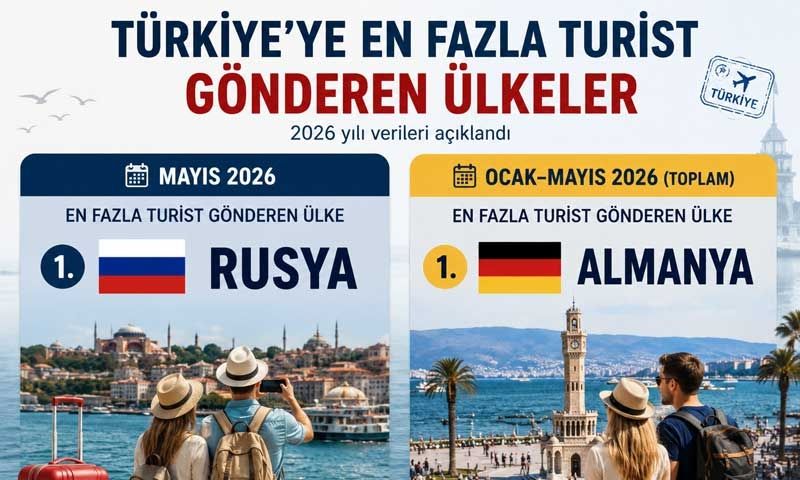 Türkiye’ye en fazla turist gönderen ülke Rusya oldu