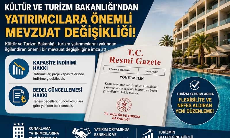 Yatak kapasitesini düşüren yatırımcıya kullanım bedeli indirimi sağlanacak