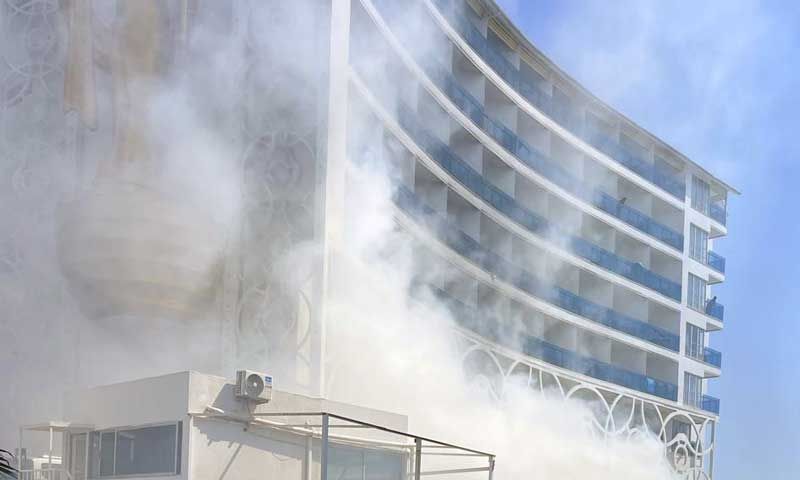 Alanya'da 5 yıldızlı otelin geri dönüşüm deposundaki yangın korkuttu