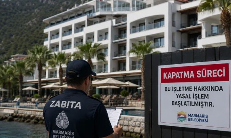 Marmaris'te 10 otel hakkında kapatma süreci başlatıldı