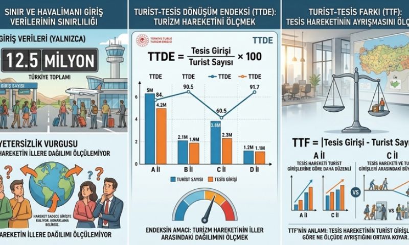 Turistin Türkiye'ye girdiği il neresi, kaldığı il neresi?