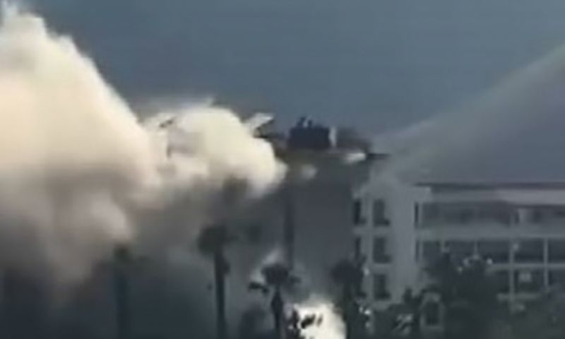Marmaris’teki otelde baca yangını korkuttu