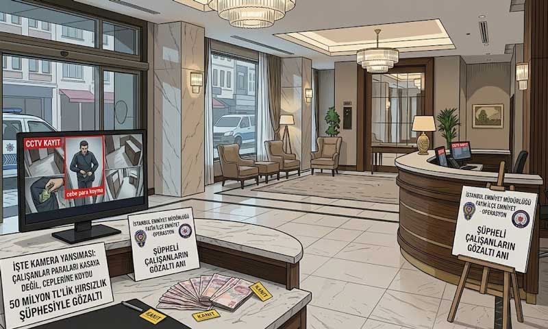 Otel çalışanlarından 50 milyon liralık vurgun